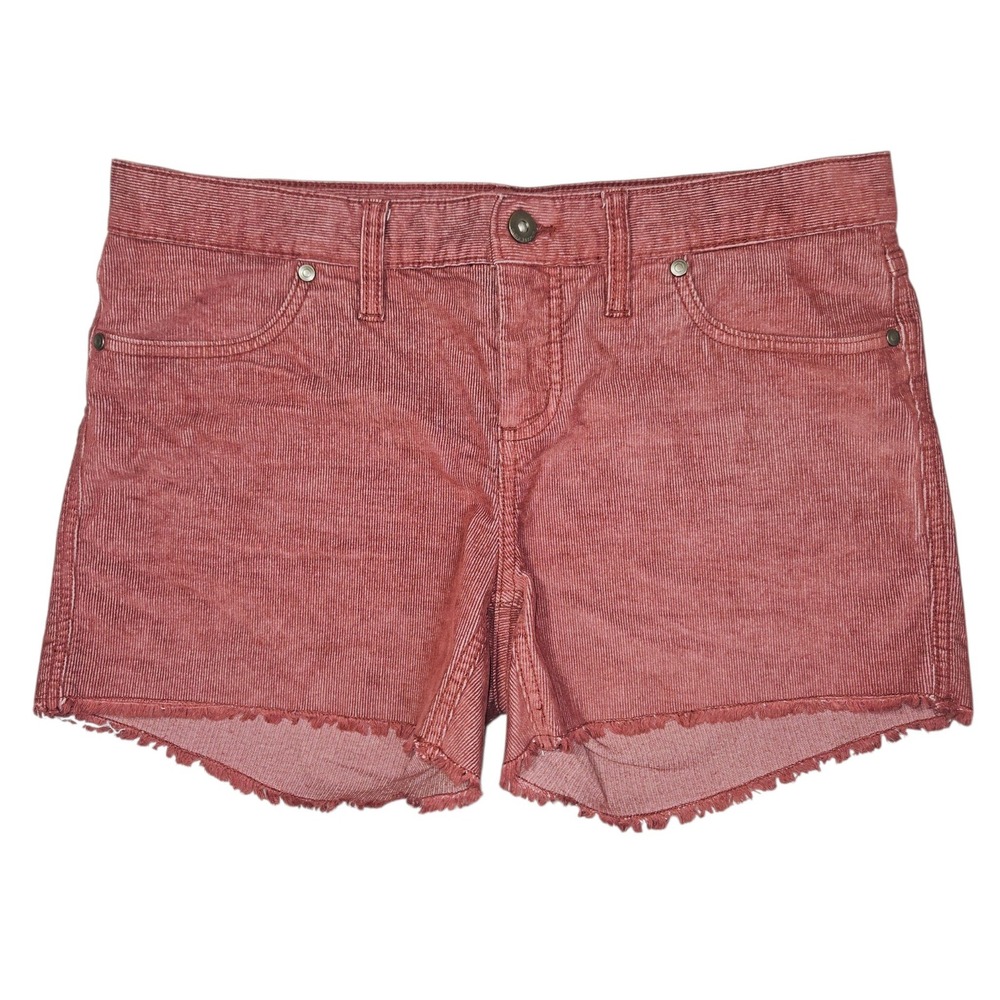 Carve Designs Corduroy Frayed Hem Shorts Terracotta Red Sz 4